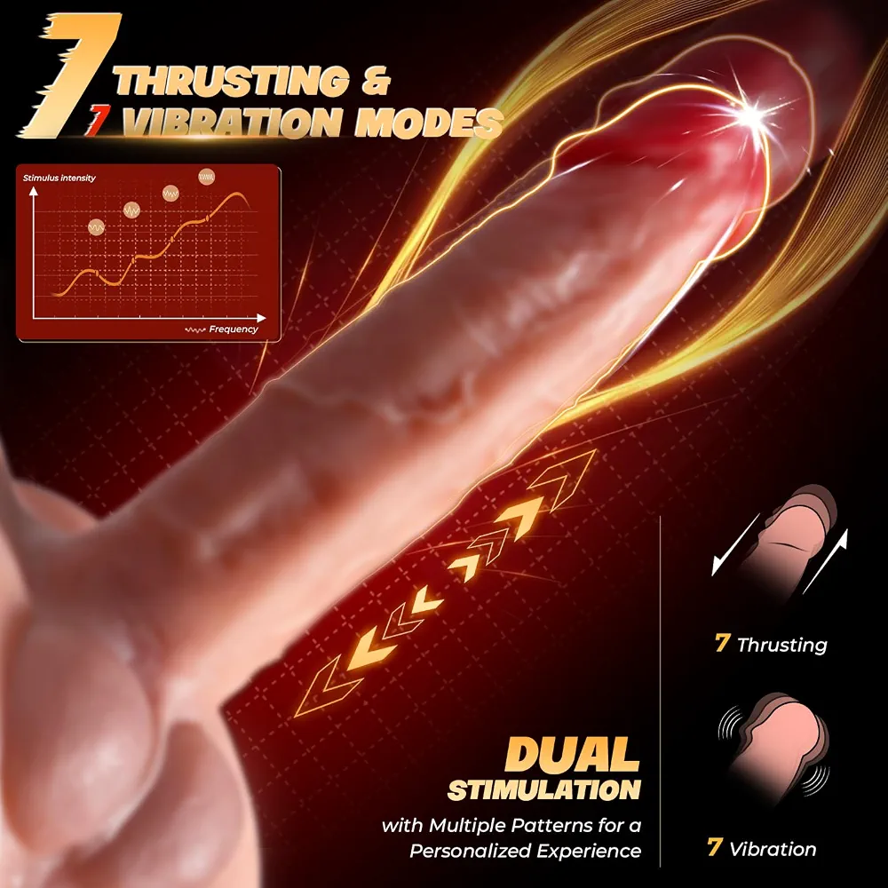 Thrusting Dildo Vibrator Sex Toys - Hands-Free Riding Grinding Dildos product view